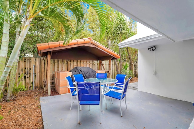 view of patio with grilling area