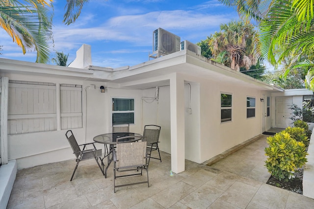 view of patio / terrace featuring central AC unit