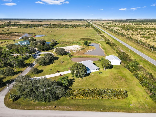 bird's eye view with a rural view