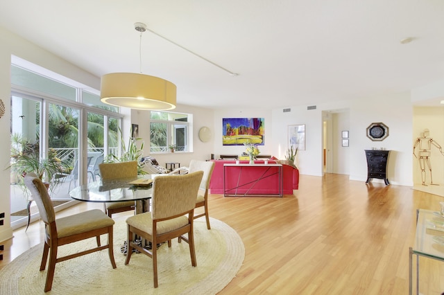 dining room featuring wood-type flooring