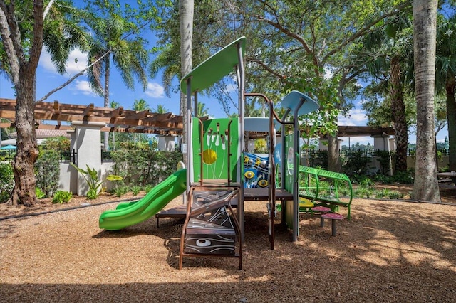 view of jungle gym