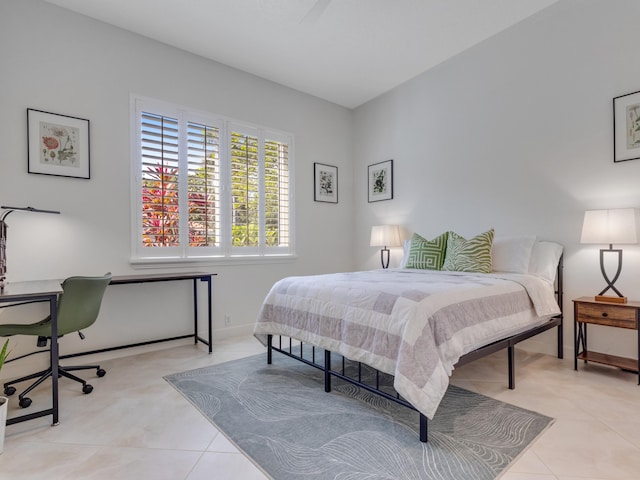 view of tiled bedroom