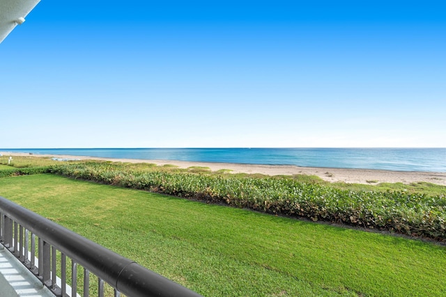 water view featuring a beach view