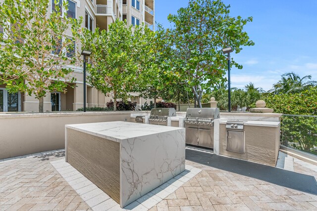 view of patio / terrace featuring area for grilling and grilling area