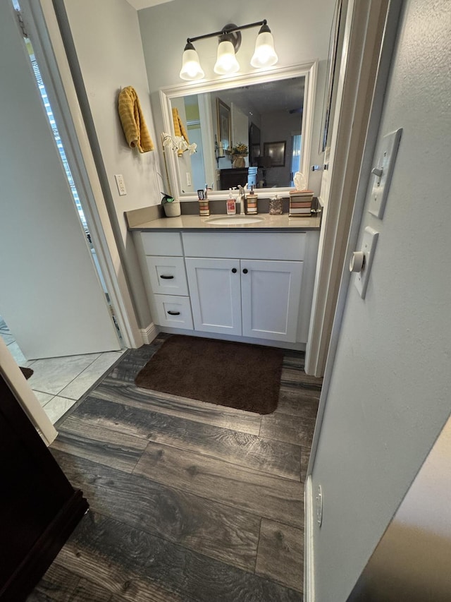 bathroom featuring vanity