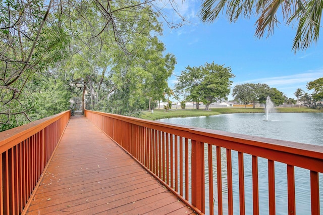 exterior space featuring a water view