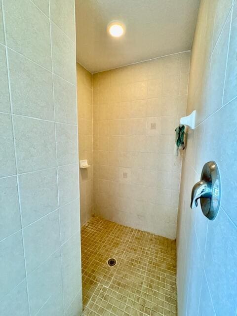 bathroom with tiled shower