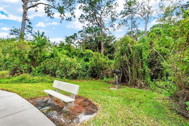 view of home's community featuring a lawn