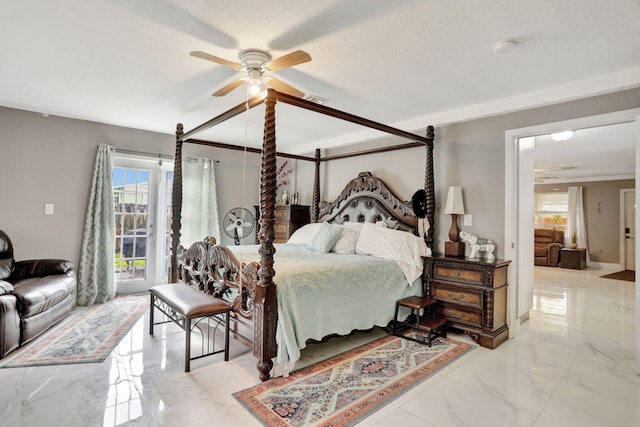 bedroom with ceiling fan