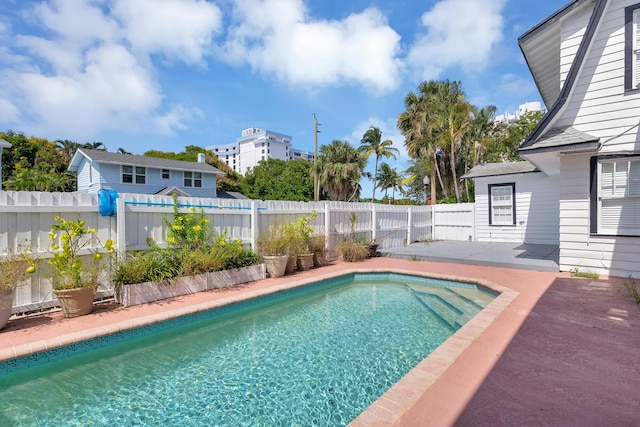 view of pool with a patio