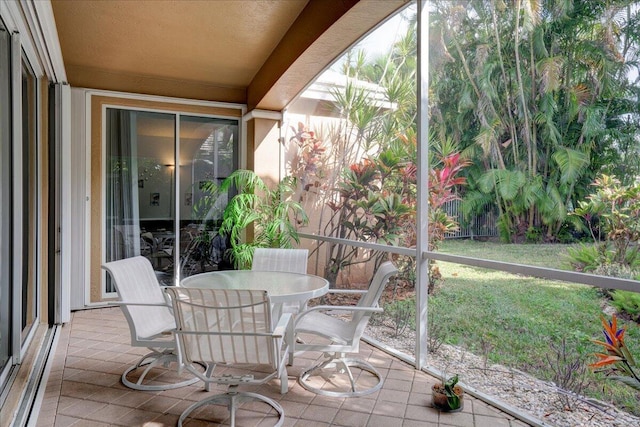 view of sunroom