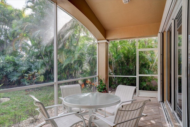 view of sunroom / solarium