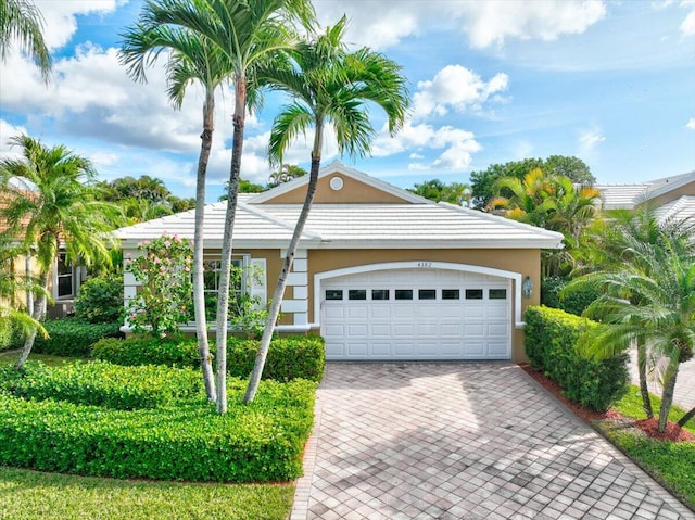 ranch-style house with a garage