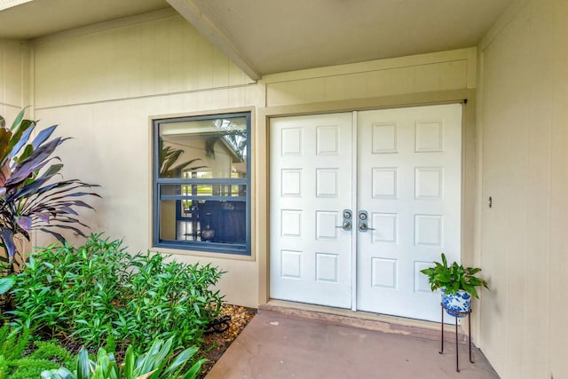 view of doorway to property