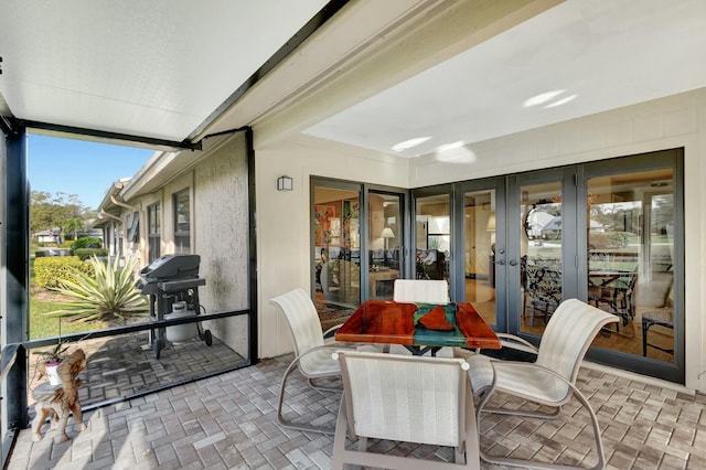 view of sunroom