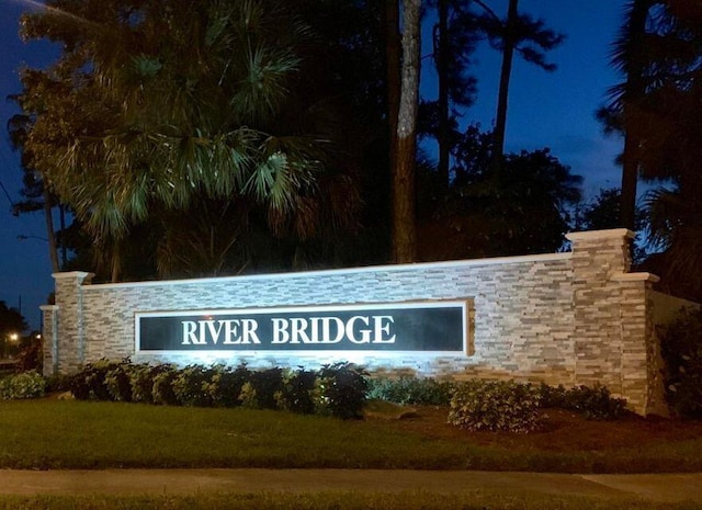 view of community sign