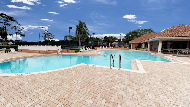 view of pool with a patio