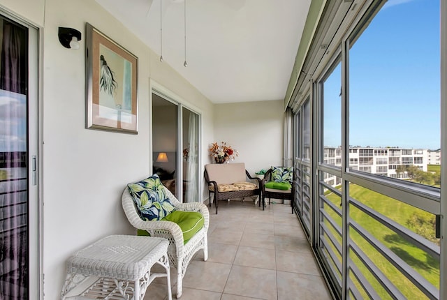 view of sunroom