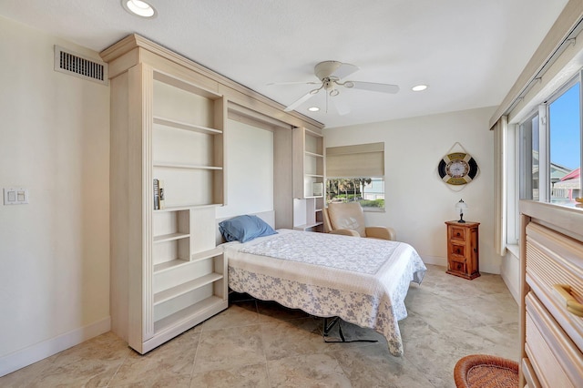 bedroom with ceiling fan