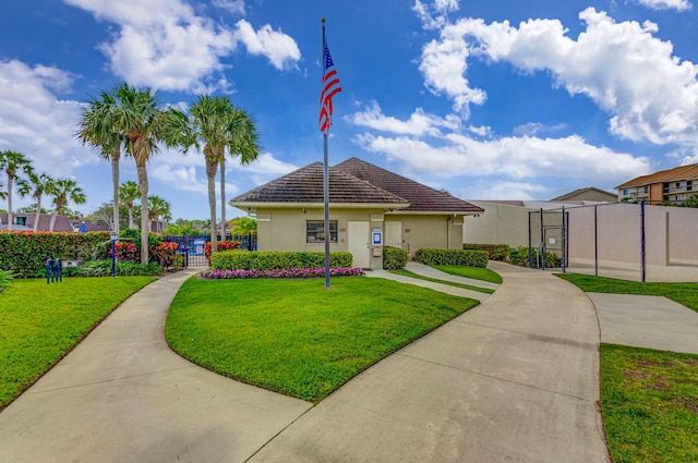 surrounding community featuring a lawn