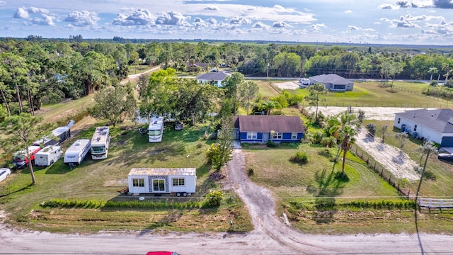 aerial view featuring a rural view