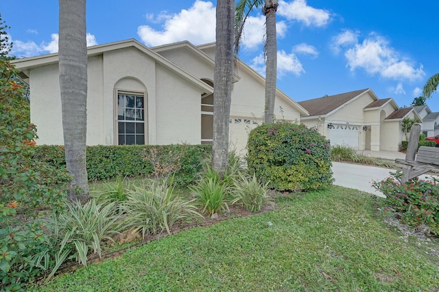 view of property exterior featuring a garage