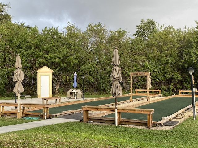 view of playground featuring a yard