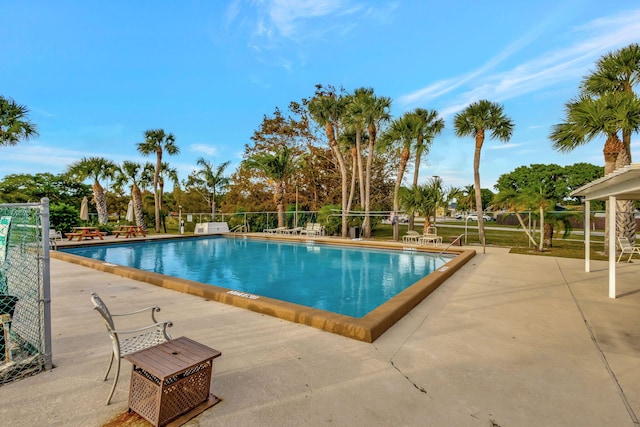 view of pool with a patio area