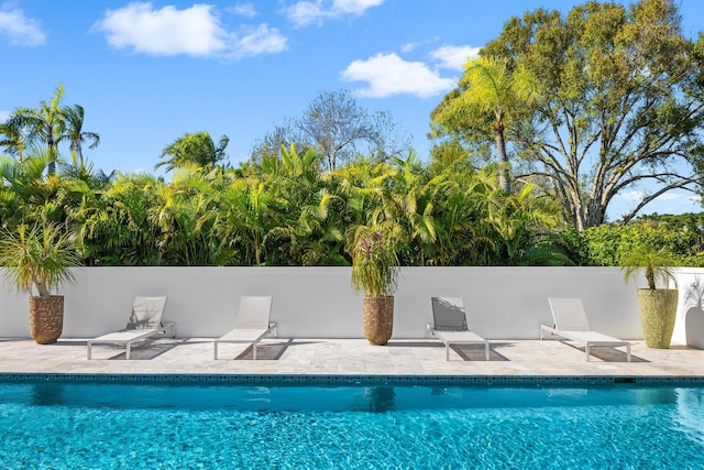 view of pool featuring a patio area