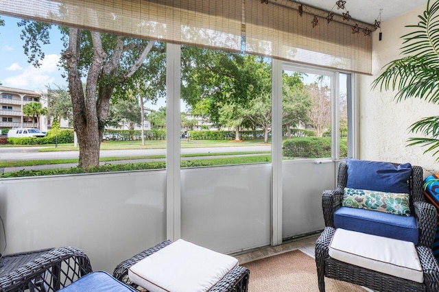 view of sunroom