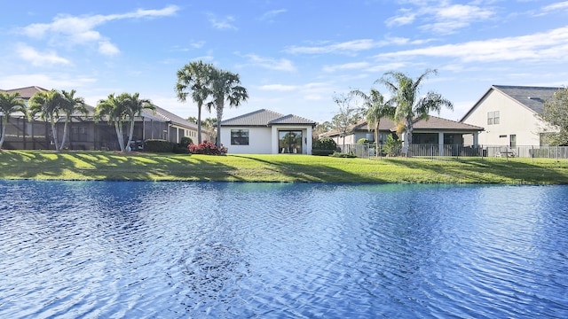 view of water feature