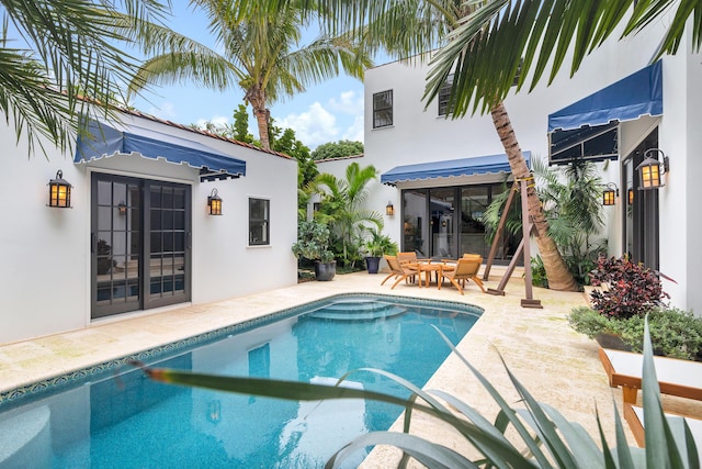 view of pool with a patio