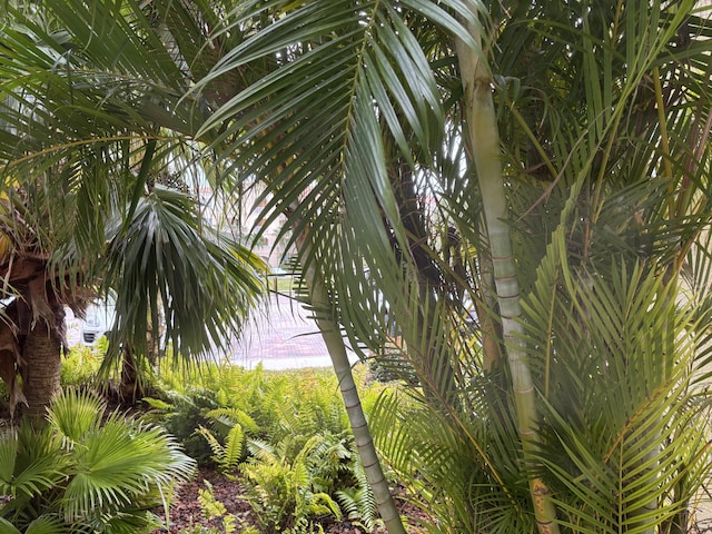 view of landscape featuring a water view