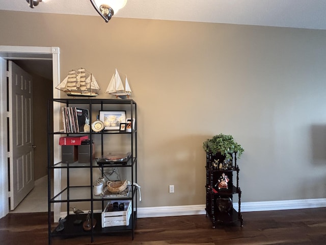 interior space featuring hardwood / wood-style flooring