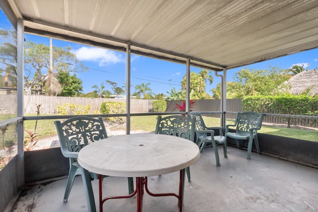 view of sunroom