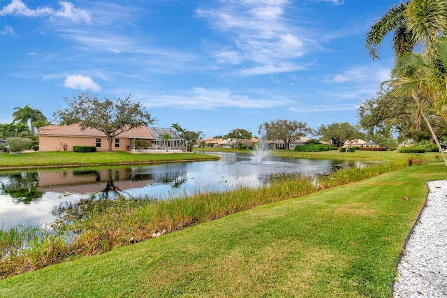 view of water feature