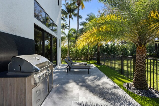 view of pool featuring a patio