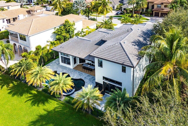 bird's eye view with a residential view