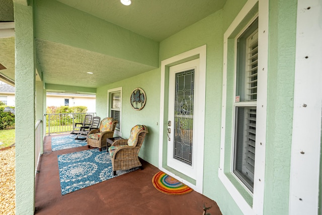 view of patio with covered porch