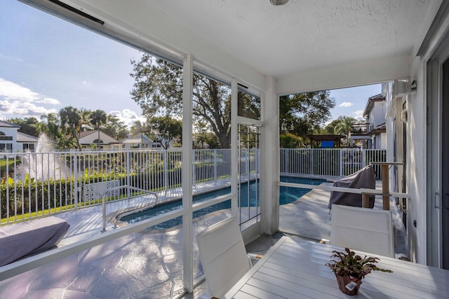 view of sunroom