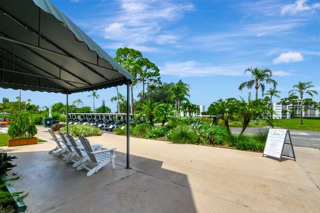 view of patio with a gazebo