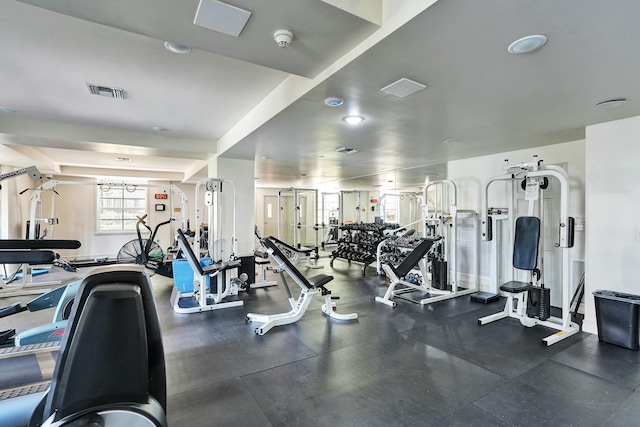 gym featuring plenty of natural light