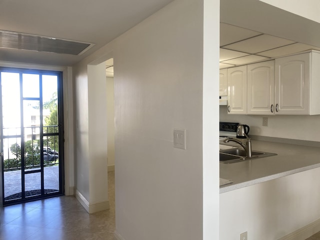 interior space featuring sink