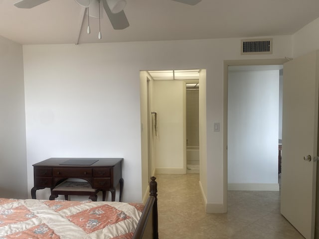 bedroom with ceiling fan