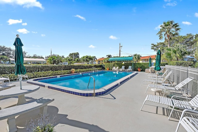 view of pool with a patio