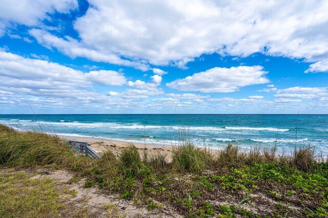 water view featuring a beach view