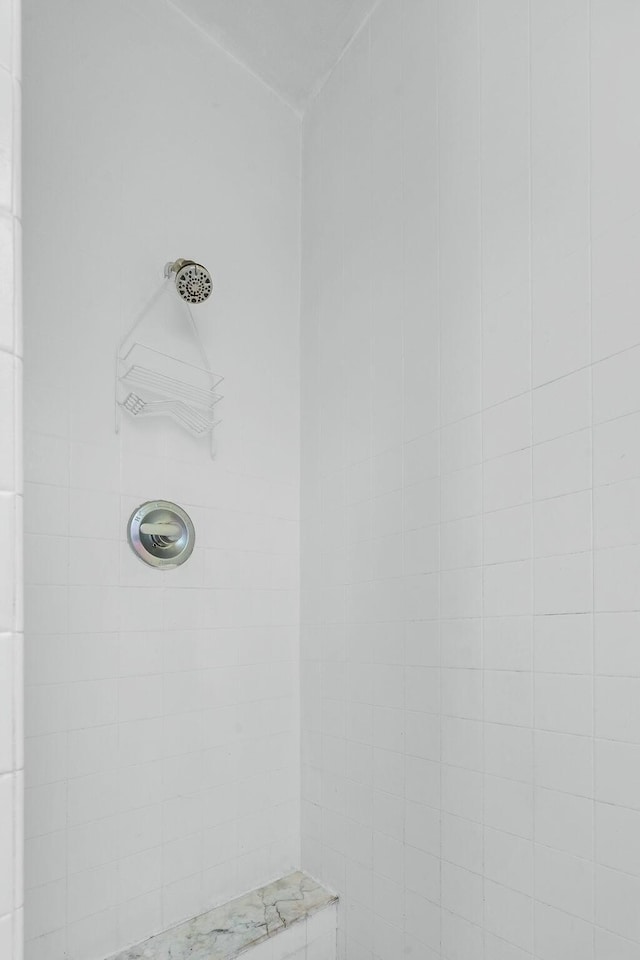 room details featuring a tile shower