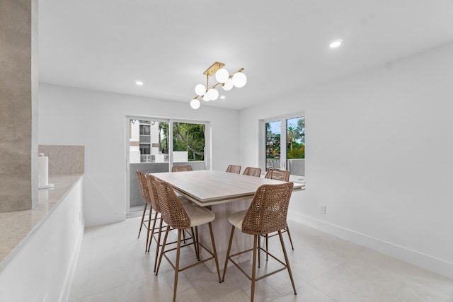 dining room featuring plenty of natural light