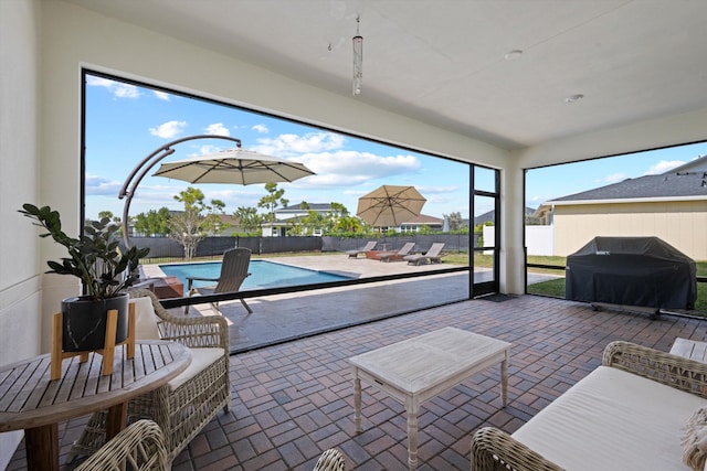 view of sunroom / solarium