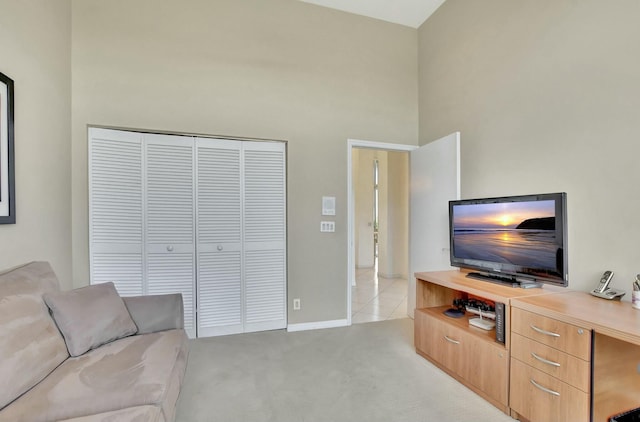 view of carpeted living room